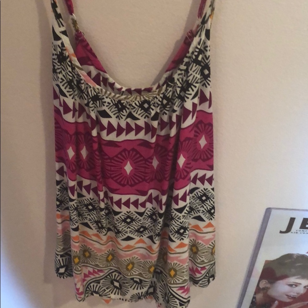 A multicolored African print shirt